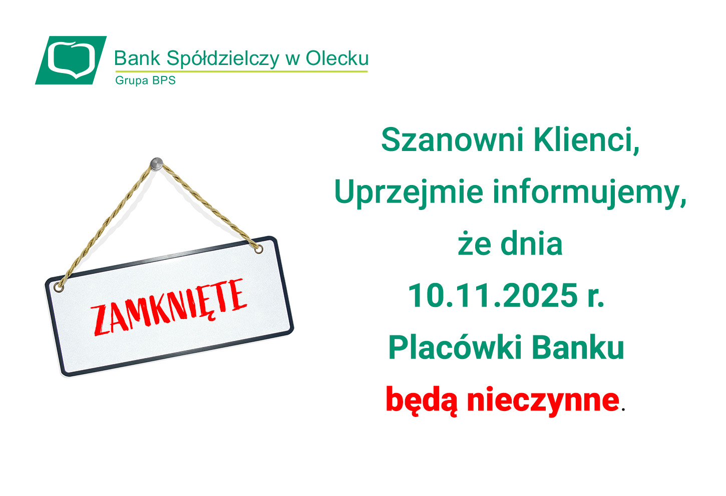 zamknięte placówki 10.11