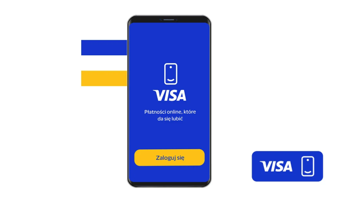 telefon z aplikacja Visa Mobile